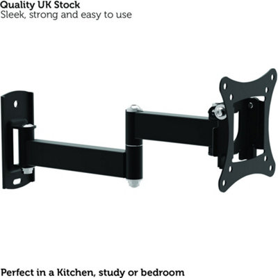  - 10 27" Full Motion Cantilever Tv Bracket Wall Mounted Kitchen Arm Monitor Stand