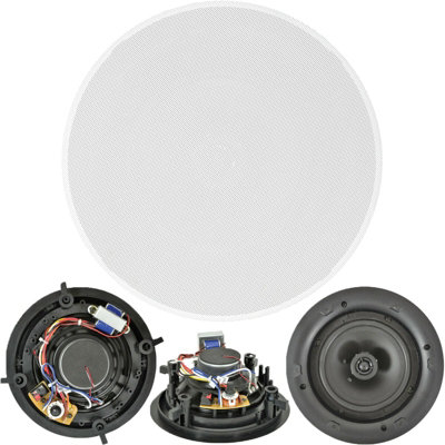 Loops Quality 8" 120W 2 Way Low Profile Ceiling Speaker 100V 8Ohm Wall Mount Slim