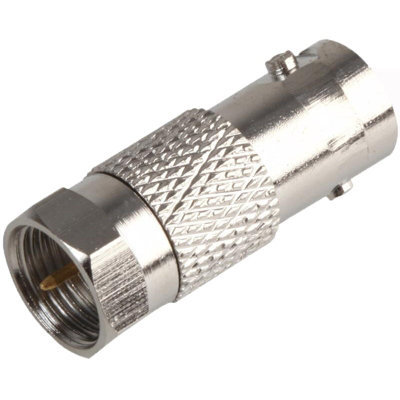 B&Q F Connector Male To Bnc Female Adapter Coaxial Cctv Dvr Converter Metal Plug