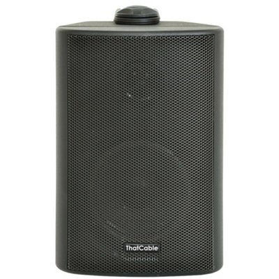 Loops 3" 60W Black Outdoor Rated Speaker Wall Weatherproof Background 8Ohm & 100V from B&Q