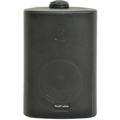 Loops 4" 100V/8Ohm Outdoor Weatherproof Speaker Black 70W Ip54 Rated Background Wall from B&Q