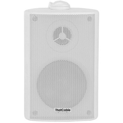 Loops 5.25" 100V 8Ohm Outdoor Weatherproof Speaker White 90W Ip54 Rated Background from B&Q