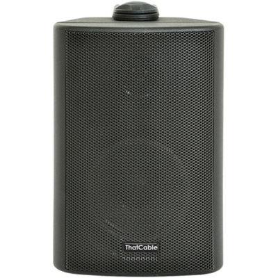Loops 6.5" 100V 8Ohm Outdoor Weatherproof Speaker Black 120W Ip54 Rated Background from B&Q