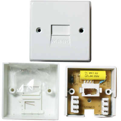 10 Pack Pbx Pabx Telephone Master Socket Idc Bt Line Adapter Wall Plate 1/2A from B&Q