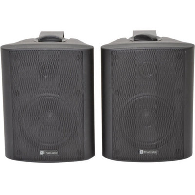 Loops Pair 6.5" 2 Way Stereo Speakers 120W 8Ohm Black Wall Mounted Background Hi Fi from B&Q