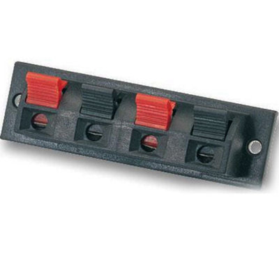 Dual Double Stereo Spring Clip Speaker Push Terminals Binding Post Connector from B&Q