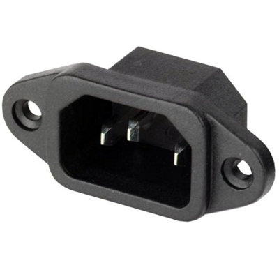  - Iec C14 Power Socket 10A Screw In Pcb Inlet Panel Chassis Mount Connector 250V