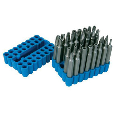 B&Q 33 Piece Security Bit Set (I) Chrome Vanadium Screwdriver / Drill Accessories