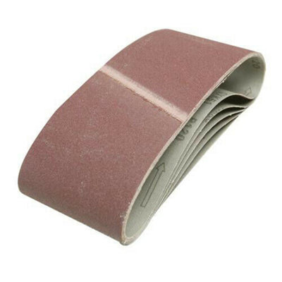  - Qty 5 100mm X 610mm Sanding Belts 80 Grit For Belt Sander