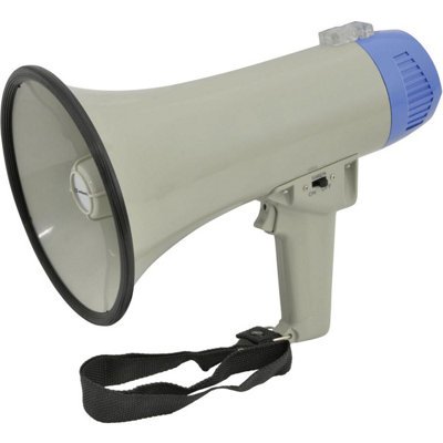 600M Range 10W Megaphone Loud Hailer With Siren & Microphone Speech Voice Amp from B&Q