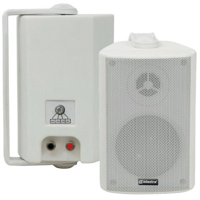Loops Quality 3" 60W White Background Hifi Speaker 100V & 8Ohm Wall Mount Bookshelf from B&Q