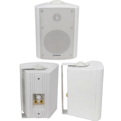 Loops Quality 4" 70W White Background Hifi Speaker 100V & 8Ohm Wall Mount Bookshelf from B&Q