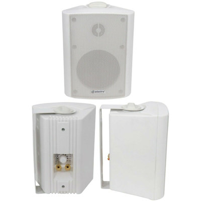 Loops Quality 5.25" 90W White Background Hifi Speaker 100V & 8Ohm Wall Mount Bookshelf from B&Q