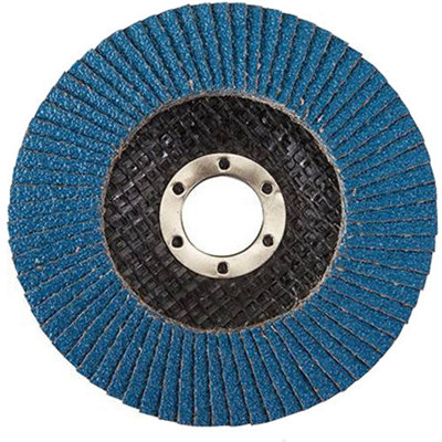 B&Q 115Mm 40 Grit Zirconium Flap Disc For Angle Grinder Grinding Metal Grain
