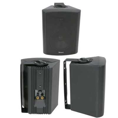 Loops Quality 6.5" 120W Background Hifi Speaker - 100V & 8Ohm - Wall Mount Bookshelf Black