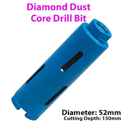 B&Q 52Mm X 150Mm Diamond Core Drill Bit Hole Cutter For Brick Wall / Concrete Block