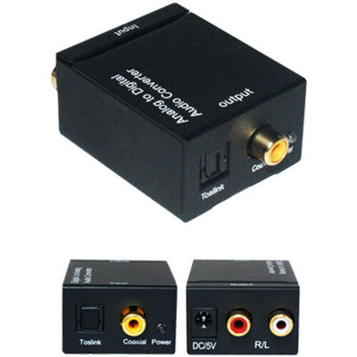  - 2 Rca Analogue To Digital Coaxial/optical Soundbar Converter Adapter Audio Cable