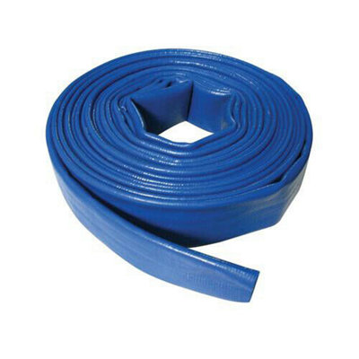 10M X 25mm Flat Discharge Hose Garden Pipe Reel Irrigation Delivery Lay Flat from B&Q