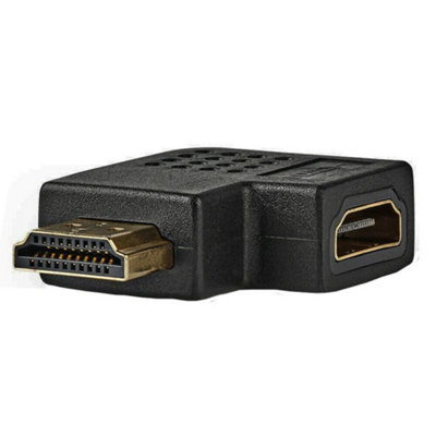 Hdmi Flat Right Angle Angled 90 270 Degree Adapter Connector Male To Female from B&Q