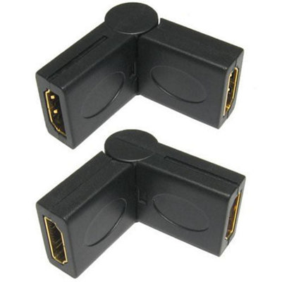 Hdmi Swivel Right Angle Angled Adapter 90 270 Degree Connector Socket To Female from B&Q