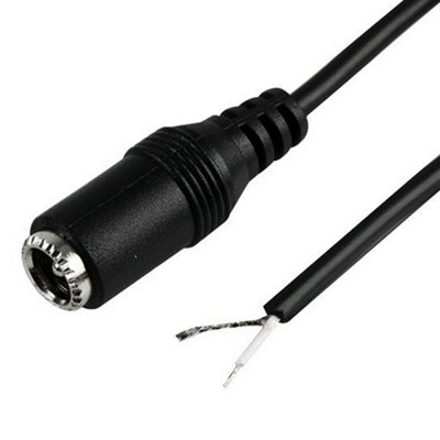 2M Dc Power Cable Lead 5.5mm X 2.1mm Female Socket To Bare Ends Cctv Camera Dvr from B&Q