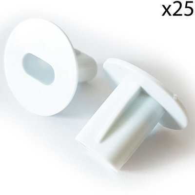 25X 8mm White Twin Shotgun Cable Bushes Through Wall Cover Rg6 Coax Hole Tidy from B&Q