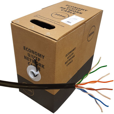 25M (82 Ft)Outdoor External Cat5 Ethernet Network Cable Reel Drum Lan Utp Rj45 Cca from B&Q