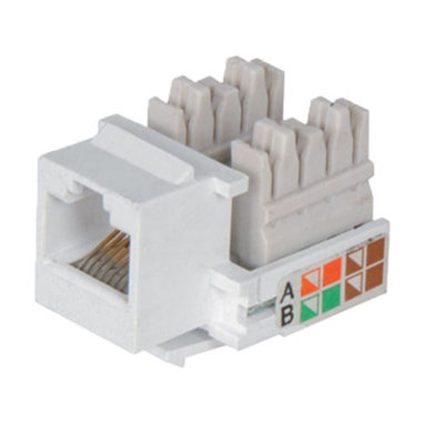 Rj45 Idc Network Keystone Jack Module Cat5 & Cat6 Ethernet Plastic Lan Connector from B&Q