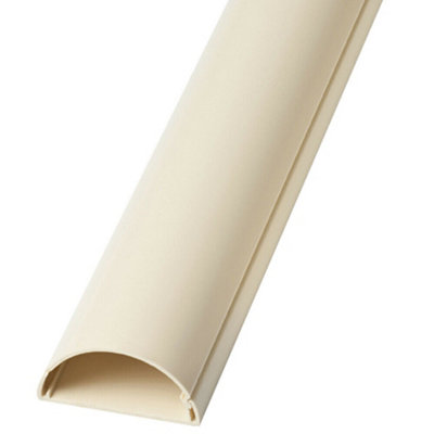 50Cm 16X8mm Magnolia Speaker Cable Trunking Conduit Cover Av Tv Ethernet Wall from B&Q