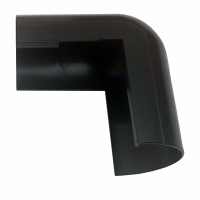 30mm X 15mm Black Clip Over External Bend Trunking Adapter 90 Degree Conduit from B&Q