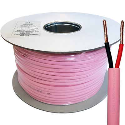 25M (82 Ft)Low Smoke Speaker Cable 16Awg 1.5mm Pure Copper Lszh 100V Double Insulated from B&Q