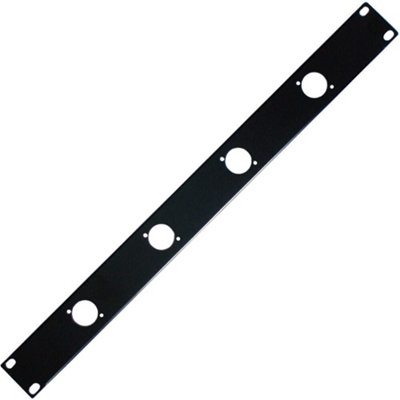  - 4 Port Way Hole Xlr Patch Panel 1U 19" Rack Mount D Type Connectors Audio