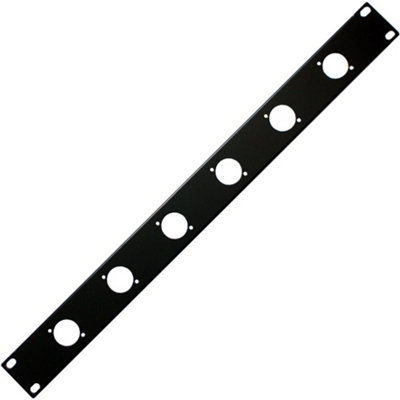  - 6 Port Way Hole Xlr Patch Panel 1U 19" Rack Mount D Type Connectors Audio