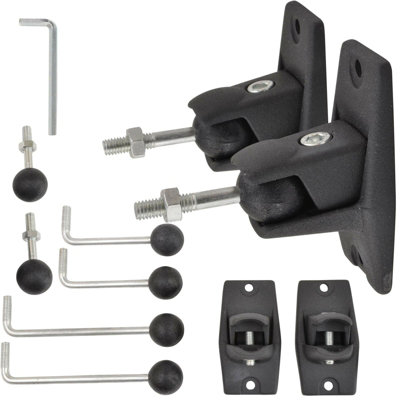 Pair 2X Universal Speaker Mount Brackets Bookshelf Satellite Surround Sound from B&Q