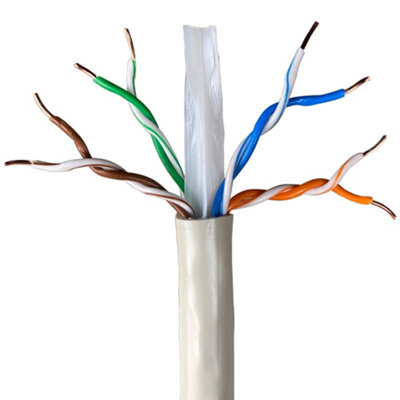 50M (164 Ft)Cat6A Copper Network Cable Reel Box 10Gbase T Ethernet Drum Lan Utp Rj45 from B&Q