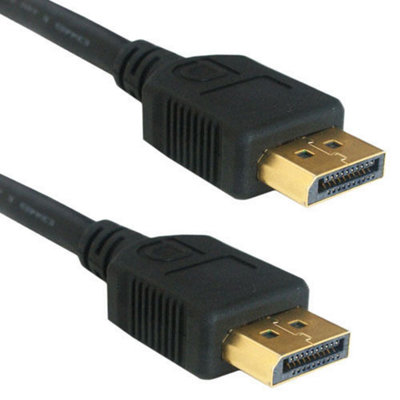 0.5M Displayport Male To Plug Video Cable V1.2 Gold Monitor Lead Display Port from B&Q