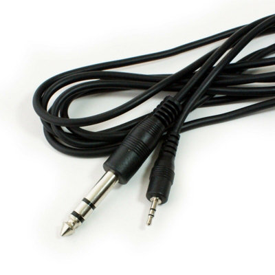  - 1.8M 6.35mm Plug To 2.5mm Male Stereo Cable 1/4" Headphone Amp Mini Jack Lead
