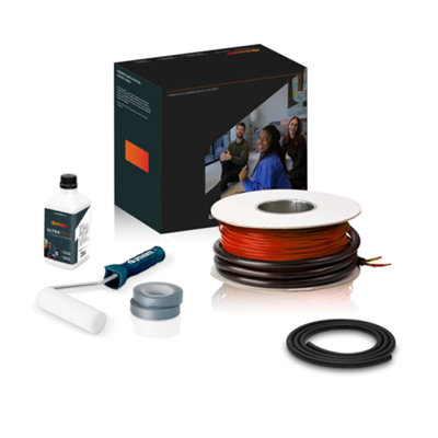 B&Q -  Underfloor Heating Cable 100W: 12.5M2. 150W: 8.3M2. 200W: 6.2M2