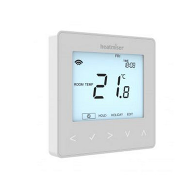 Heatmiser Neostat V3 Programmable ThermostatPlatinum Silver Neostat V3-Platinum from B&Q