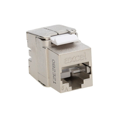 B&Q -  Delta Series Cat6A Ftp Shielded Rj45 Keystone Jack Toolless Silver