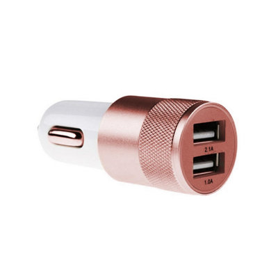 Fx Powabud Car Charger Usb 2.1A Twin Socket Rose Gold from B&Q