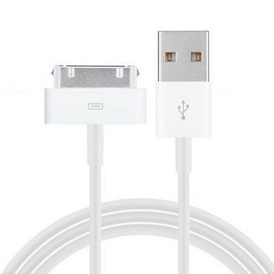  - Gvc Usb To 30 Pin Connector Data Cable For Syncing & Charging1 MetreWhite