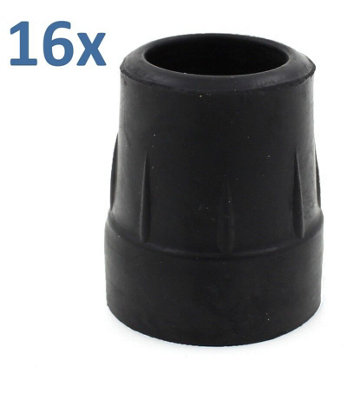 Zimmer Walking Frame Rubber Ferrules Tips Feet 25mm (1") Heavy Duty16-Pack from B&Q
