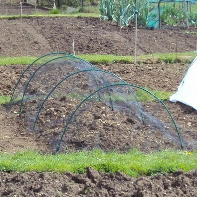 Flexible Garden Hoops Cloche Veg Fruit Crop Protection (pack of 6 & 12 anchors) - Image 3