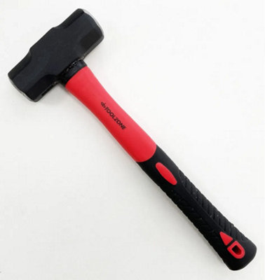 3Lb Lump Hammer With Fibreglass Shaft Rubber Grip Sledge Handle Hm085 from B&Q