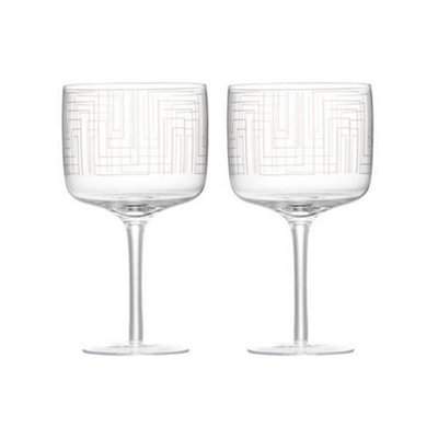 Anton Studios Anton Studio Designs Maze Set Of 2 Gin Glasses