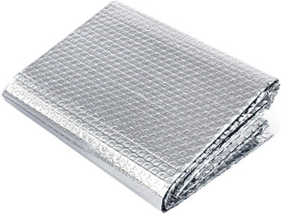 B&Q -  1.2M X 1M Silver Multi-Purpose Double Aluminium Bubble Insulation Foil. LoftWallHomeCaravanAtticGarageRoofs