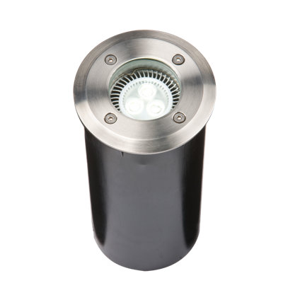 Knightsbridge 316Walk Ip67 230V Stainless Steel Ground Light Long Body from B&Q