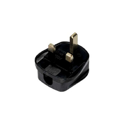 Niglon Pt13Rbk High-Quality 13A Three Pin Heavy Duty Plug Top Black Plastic