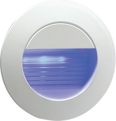 B&Q -  Luminosa Ip54 Recessed Round Indoor/outdoor Led Guide/stair/wall Light Blue Led230V